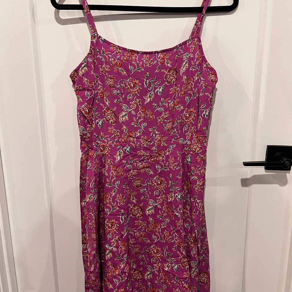 GAP Pink Spaghetti Strap Sundress Midi